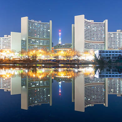 the United Nations building in Vienna